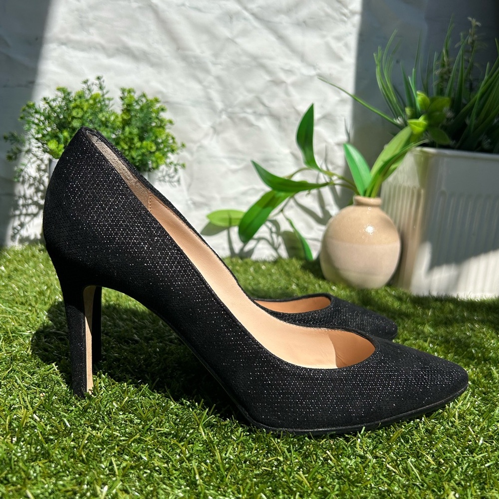 Aquatalia Pump black shoes for Women size 8.5  3” gently used/Made in Italy - Picture 3 of 15